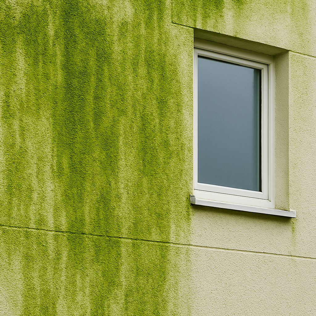 Algen auf Fassade
