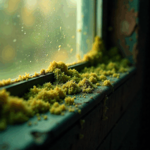 Schimmel am Fenstergummi